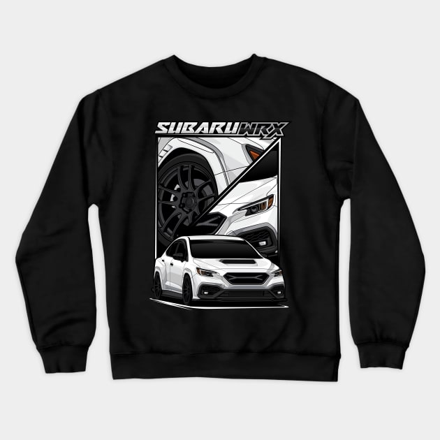 VB WRX in Ceramic White Crewneck Sweatshirt by RetroWRX Inc.